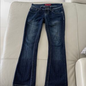 Red Rivet Dark Blue Women's Boot Cut Jeans